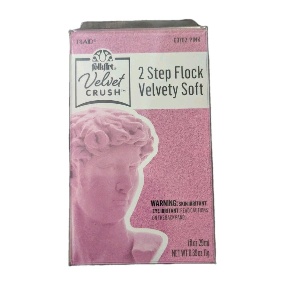 FolkArt Velvet Crush Pink 2-Step Flocking Kit For Crafting Decorating Diy Craft